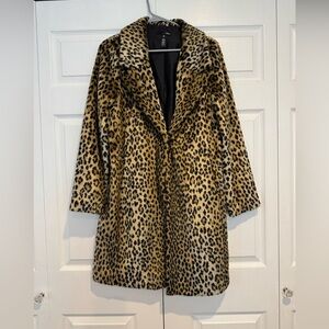 Aqua Leopard Print Coat
